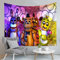 Aulande FNAF Tapisserie, buntes Kunst-Wandbehang, Poster für Schlafzimmer, Wohnzimmer und Schlafsaal (Typ 2, 230 x 150 cm)