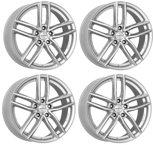 4x Dezent Felgen TR silver 8.0Jx18 ET46 5x112 kompatibel mit Mercedes Benz A B C CLA E Viano (W639) Vito Van (W639) A GLA GLB