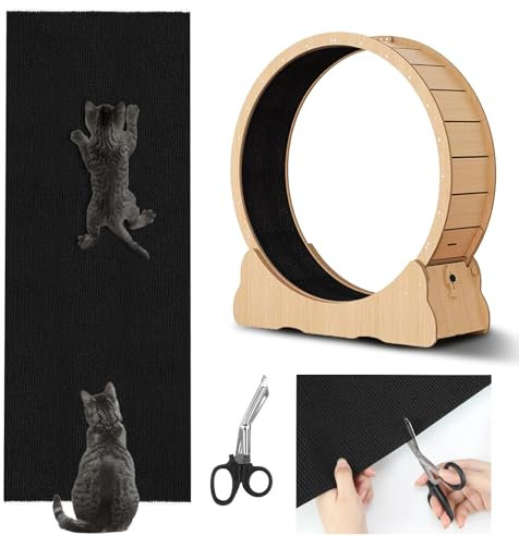 Selbstklebend Kratzbretter Schwarz Katze Kratzteppich Katze Kratzmatte Katze Wand Teppich Katzen Kratzbrett Katzen Kratzwand(200cmx40cm/78.7 * 15.7 Zoll)