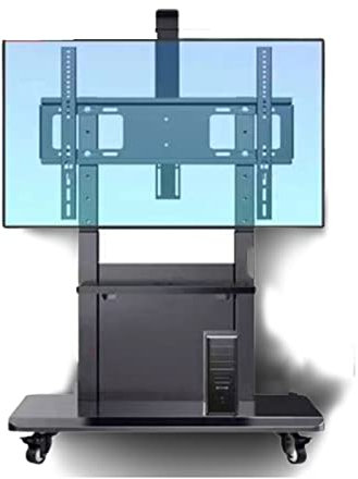 FLNOZAMZ Mobile Vertical TV Cart with Rollers for 40-80 Inch TVs, Detachable Portable Floor Stand, Max Weight 170kg