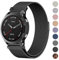 ZGCE 22mm Armband für Garmin Fenix 7 / Fenix 7 Pro/Fenix 6 / Fenix 6 Pro/Fenix 5 / Fenix 8 47mm Armbänder, Metall Schnellverschluss Uhrenarmband, Edelstahl Magnet Ersatzarmband, Schwarz