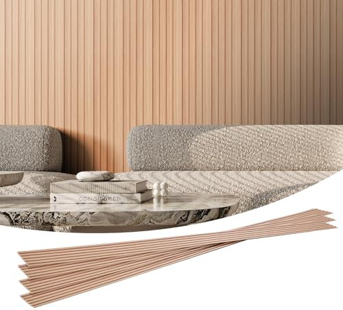 VEVOR Wood Slat Acoustic Panels, 8 PCS 96 x 6 inch, WPC Accent Wooden Wall Panels for Modern Interior Wall, Faux Wood Wall Board Panels for Stylish Decor and Noise Reduction, Ash Wood