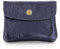 Double Tree - Porte-Monnaie Femme en Cuir Véritable Irisé - Petit Portefeuille Brillant à Rabat Format Enveloppe Élégant - Léger et Pratique - Bleu Marine