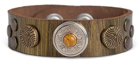 NOOSA-Amsterdam ORIGINAL Armband TRISPIRAL olive marmoriert - ohne Chunks