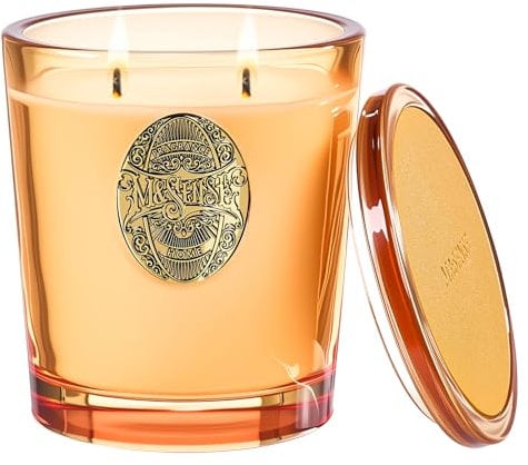 M&SENSE Groß Duftkerze Basilikum Ingwer,560g Duftkerzen im Glas Natürliche Soja-Kerze,110 Stunden Brenndauer,Kerzengeschenke für Frauen & Männer,Geschenk Kerze