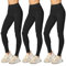 Merry Style Damen Leggings Baumwolle für das ganze Jahr Bequeme Leggings Blickdicht Damen Ideal für Yoga Sport Gym und Freizeit MS10-198 (Schwarz 3-er Pack, XS)