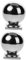 NUOBESTY 2pcs Stainless Steel Handrails Outdoor Steps Garden Handrail Balls Fence Rail Finials Weatherproof Staircase Accessories