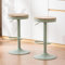 Kidol & Shellder Barhocker 2er Set Höhenverstellbar & 360° Drehbar – Runde Holzplatte auf Stabilem Metallgestell, für Küche/Bar/Wohnzimmer,Mintgrün