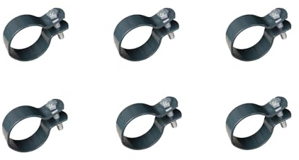 Zaunschelle 38mm Pfostenschelle Strebenschelle Befestigungsschelle Schelle Anthrazit für Zaun Maschendrahtzaun 6 Stück