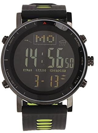 Drfeify Orologio da Pesca Digitale con Tracciamento della Pressione Dell'aria e Altimetro per Sport Esterni, Materiale in Gomma in Acciaio Inossidabile (#2)