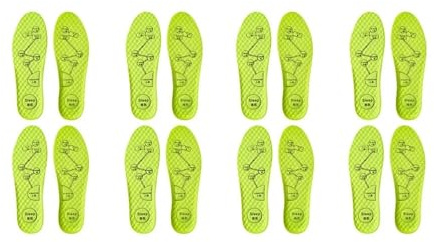 4 Paar/8 Paar Fuß-Akupressur-Einlegesohlen für Schuhe, schweißabsorbierende Deo-Einlegesohle, atmungsaktive Laufeinlagen, Fußmassage (8 Paar, Grün, EU 35–36)