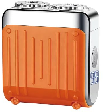 Mini Electric Shaver for Men, 10000 RPM, Type-C Rechargeable, Power Display | Stainless steel double blades with 10000 RPM motor, cordless Type-C charging and compact design for travel and daily shaving