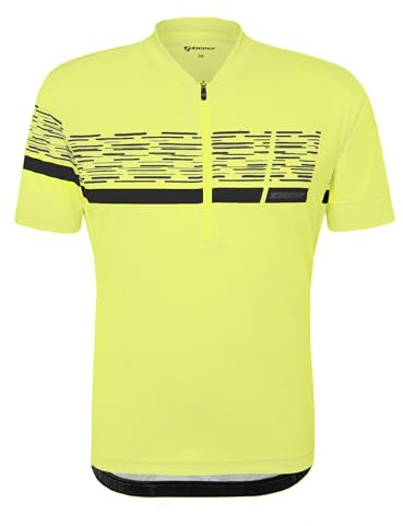 Ziener Herren NEMIC-Z Funktionelles Fahrradtrikot mit halbem Front-Reißverschluss, bitter Lemon.Grey, 56