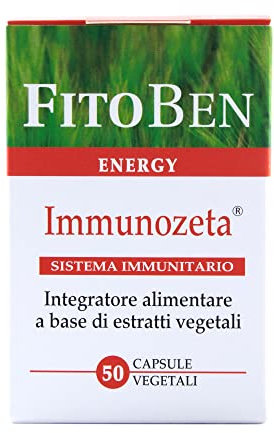 Fitoben | Immunozeta Integratore Alimentare Naturale con Echinacea, Zinco, Vitamine D3 e B6- per il Sistema Immunitario e le Difese Immunitarie | 50 Capsule Vegetali