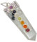 Jet International Regenbogen Mondstein Flache Chakra Anhänger 2 Zoll ca. Stein Cabochons Booklet Kristalltherapie A ++