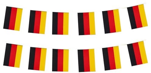 Bandiere tedesche Germania Piccola Stringa Bandiera Banner Mini Nazionale Paese Mondiale Bandiere Gagliardetto Banner Per Eventi Feste Classi Giardino Olimpiadi Festival Grand Opening Bar Sport