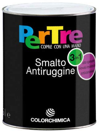 PERTRE – Smalto Antiruggine serie 7100 CF DA 0.750ML COLORE NERO OPACO