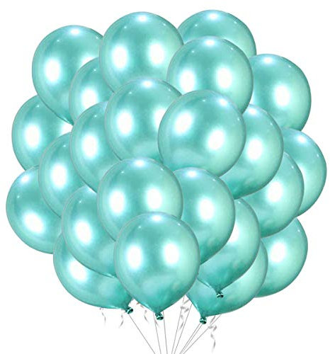 50 Pezzi Palloncini verde metallizzati per festa Palloncini in lattice verde lucido per compleanno Matrimonio Fidanzamento Anniversario Baby Shower Picnic Laurea o qualsiasi decorazione per feste