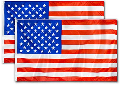 2 Pezzi banderas de Estados Unidos de 90 x 150 cm, resistentes, Bandera Americana para Campeonato Europeo de Fútbol, decoración de interiores, eventos deportivos