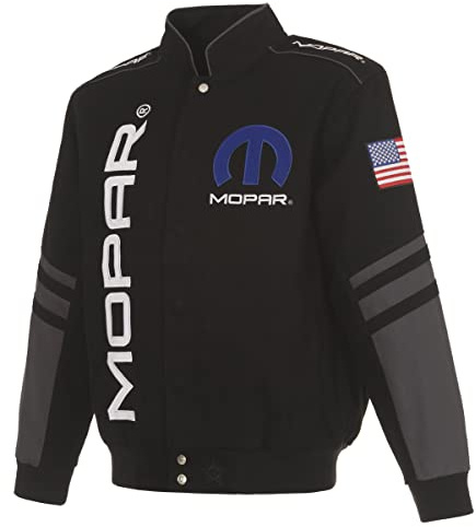 JH DESIGN GROUP Herren Mopar Jacke ein gestickter klassischer Twillmantel