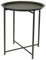 Tavolino pieghevole in metallo, 48 x 41 cm, colore verde, tavolino con vassoio rimovibile, tavolino decorativo pieghevole