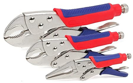 IANROL Fit for 3PC Locking Pliers Welding Tools Pliers Set 7 10 Curved Jaw Pliers 6-1/2 Straight Jaw Pliers