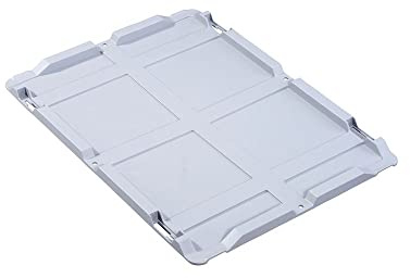 SuperSparSet 10x Auflagedeckel Set Eurobox NextGen mit 4 schwarzen Schiebeschnappverschlüssen | BxT 30x40 | Eurobehälter, Transportbox, Transportbehälter, Stapelbehälter