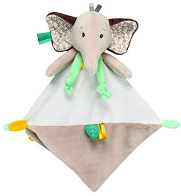 BABY NAT' - Peluche Bébé Doux - Collection Cacahuète - Doudou et Confortable - Taille Moyenne 30 cm - Couleur Gris Élégant et Tendre - Parfait pour Naissance et Cadeau Original - BN0625