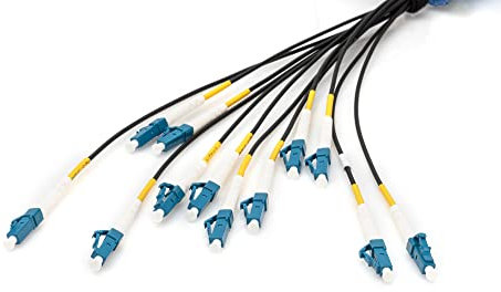DIGITUS DK-2A33CU050BK-BBB – Glasfaserkabel OS2 – 50 m – LC (UPC) zu LC (UPC) – 12 Fasern Breakout-Kabel – 1/10 Gbit/s – SM Singlemode Lichtleiterkabel – Faser: G.657.A1 9/125 µ – Schwarz (Black)