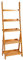 K KELBEL Bambusregal Badregal, Bücherregal,Küchenregal Leiterregal mit 5 öffenen Regalen,Pflanzenregal,Balkonregal,Blumenregal für Kleine Raum,Wohnzimmer,Balkon,Büro,53 x 31,5 x 151cm,Natural