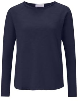 rich&royal Organic Heavy Jersey Slubstrickshirt deep Blue O HJ LS, Größe:L