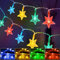 AUAUY Star String Lights, 40 LED 19.6FT Christmas Star Lights Battery Operated 2 Modes, Waterproof Outdoor Lights for Indoor Outdoor Wedding Party New Year Garden Christmas Decor (Colorful)