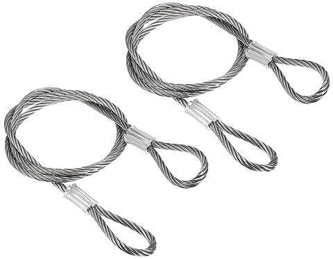 PATIKIL Inox Acier Câble, 2 Paquet PVC Revêtement 15/64 Fil Corde pour Pont Balustrade, luminaires, 3,3ft