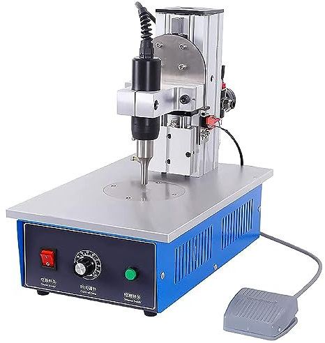 YHUEGH Saldatrice a Punti ad ultrasuoni, saldatrice per plastica Portatile da 1200 W con Pedale elettronico, per rivettatura e Saldatura a Punti di Tessuti Non Tessuti, Tessuti di Nylon