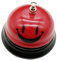 F Fityle Sonnette de Bureau, Cloche de Salle à Manger de Service, multifonctionnelle pour la réception de Table de Bar d'hôtel de Cuisine, Rouge