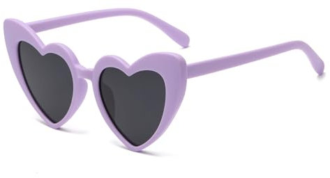YAMEIZE Fashion heart Sonnenbrille für Damen Herren Rechteck UV400 Schutz Vintage Sonnenbrille