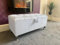 SK LUXURY LIVING Ottoman Storage Box - Engineered Wood Fabric Buttons Luxurious Plush Velvet Ottoman Storage Bench, Perfectly Designed Ottoman for Bedroom Storage (White Plush, Legs)