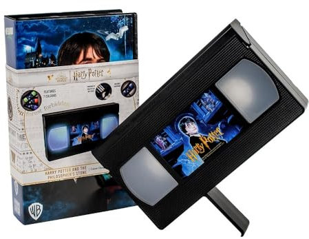 Lumière de rembobinage Harry Potter et la pierre philosophale – Lumière vidéo LED avec motif emblématique Harry Potter – Parfait pour les fans du monde des sorciers – Cadeau pour les amateurs de Harry