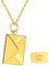 OIDEA Damen Halskette mit Umschlag Anhänger: Gold Briefumschlag Kette aus Edelstahl mit Liebesbrief Gravur Love You Personalisiert Geschenk für Freundin Mutter Frauen