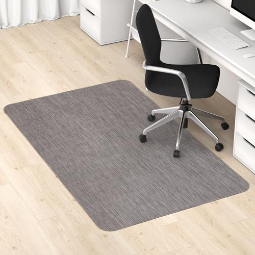 Blvornl Office Chair Mat for Hardwood Floor and Low Pile Carpet, 90 * 122cm Desk Computer Chair Mat for Hard Wood, Anti-Slip Hard Floor Protector Rolling Chair Mat, PVC Mat Desk Rug for Office Home