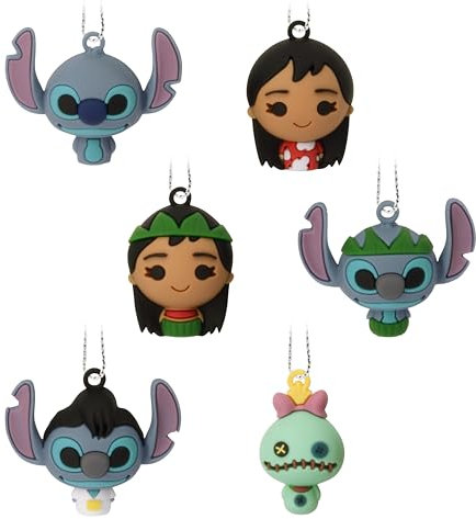 Hallmark Disney Lilo and Stitch - Adornos navideños en Miniatura, Juego de 6