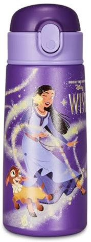 Seven Borraccia WISH, Borraccia Disney, Multicolore - Borraccia Termica in Acciaio Inox Interno Esterno, Mantenimento Temperatura fino a 24h, Principesse Disney - Borraccia Asilo Bambina