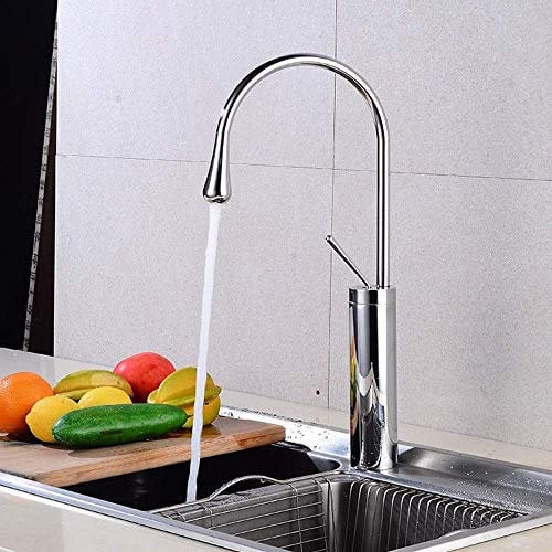 PLJKIHED Nordic Simple Waschbecken Wasserhahn Warmer und Kalter Waschbecken Wasserhahn Erhöhung Kreativer Küchenwasserhahn Europäischer Stil Waschbecken Wasserhahn / 48 cm Gut Stabilize