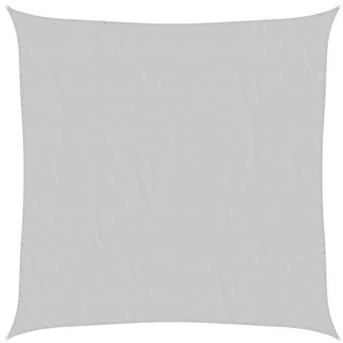 vidaXL Sonnensegel, Sonnenschutz UV Schutz für Balkon Garten Terrasse, Sonnendach Wasserfest, Windschutz Wetterschutz, Hellgrau 6x6m 100% Polyester Oxford