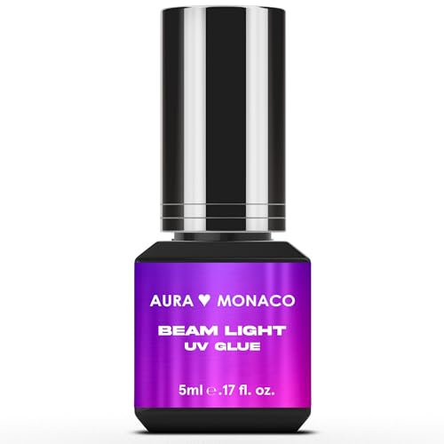 AURA Monaco | Beam Light UV Lash Glue – Spar Kit – UV-Wimpernkleber, lichthärtend & extra stark, 1–2 Sek. Aushärtung, für Beam Light UV System – 2 Stück