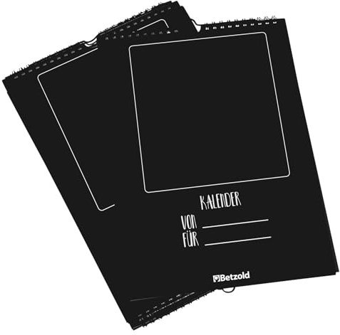 Betzold - Bastel-Kalender Kinder - Kreativ-Kalender Blanko-Wandkalender immerwährend Dauerkalender ohne Jahr