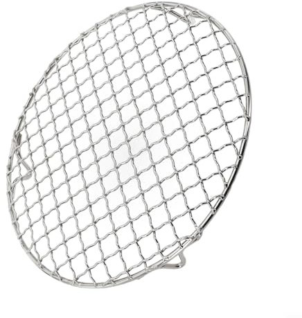 EpheyFIF Griglia rotonda con gambe, griglia rotonda in acciaio inox, griglia per barbecue, teglia da forno, cottura a vapore, campeggio, picnic (35 cm)