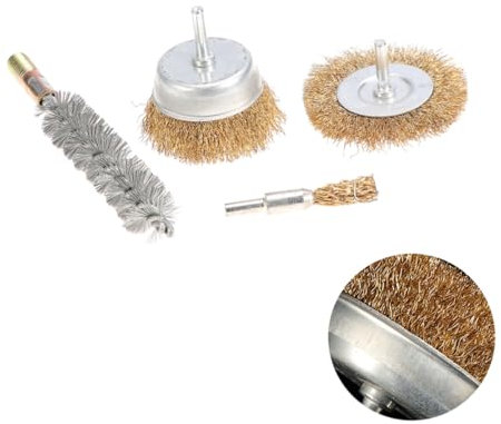 JECOMPRIS 4 Stück rotierende Drahtbürste Polierscheibe Speichenräder Schleifscheiben Drahtdrahtrad Sandräder handwerkzeug
