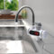 YENTAKE Elektrische Durchlauferhitzer Wasserhahn, 220V Temperaturanzeige Küchenarmatur Wasserhahn mit Durchlauferhitzer, 360° Swivel Küchenarmatur, 3-Sekunden-Aufheizung küchen wasserhahn