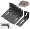 6 Pièces Equerre de Fixation Noir Angle Droit Support en forme de L, Support D'angle Réglable avec 2 Fentes Longues, Équerre Angle 90 Degrés en Acier Inoxydable, pour Fixation et Réparation Meubles